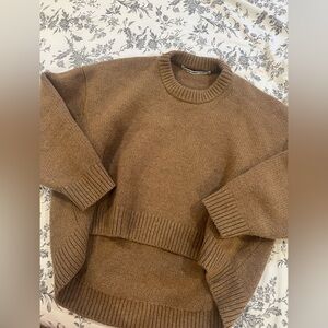 alexander wang brown wool sweater